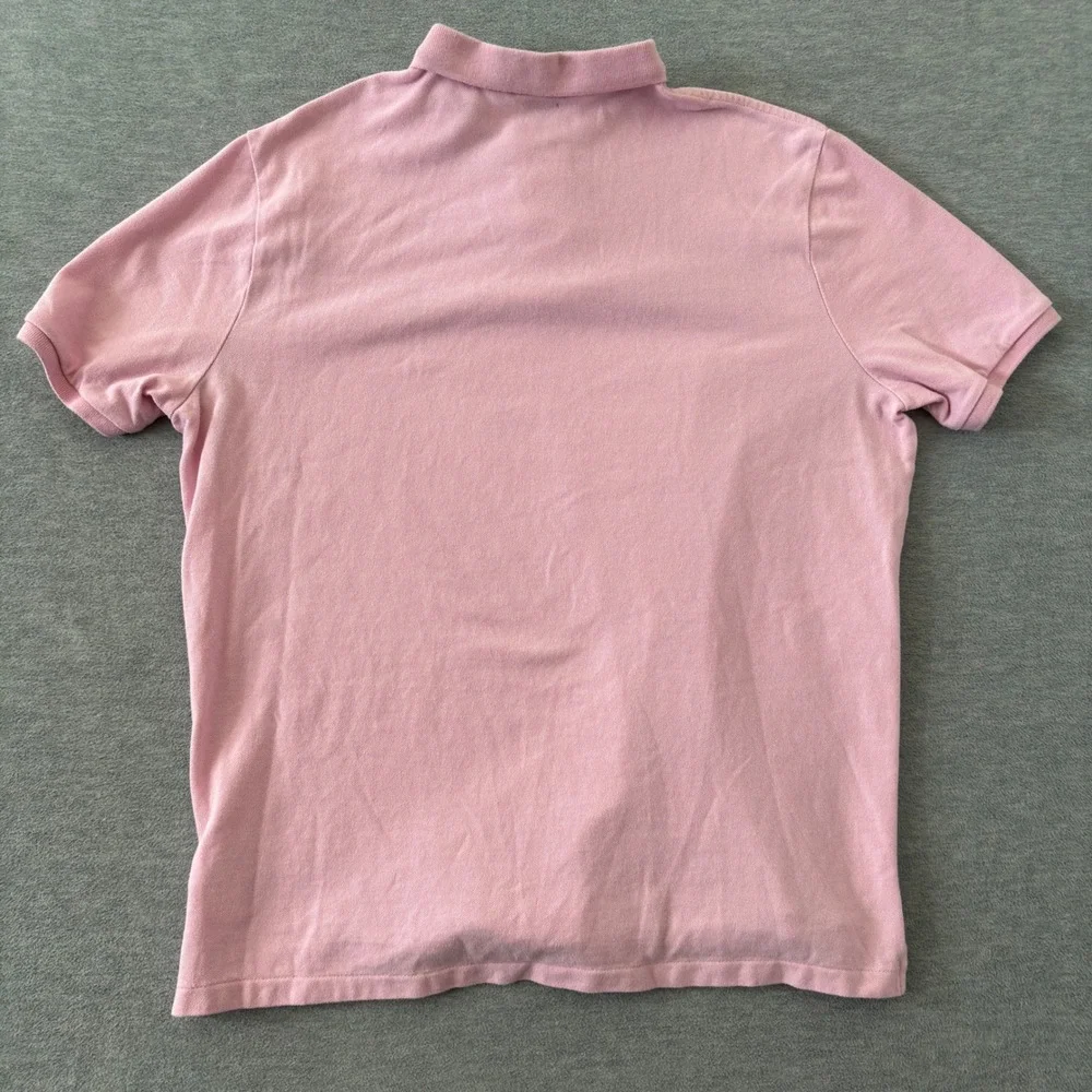 Polo Ralph Lauren Mens Classic Fit Pink Cotton Pique Short Sleeve Polo Shirt L